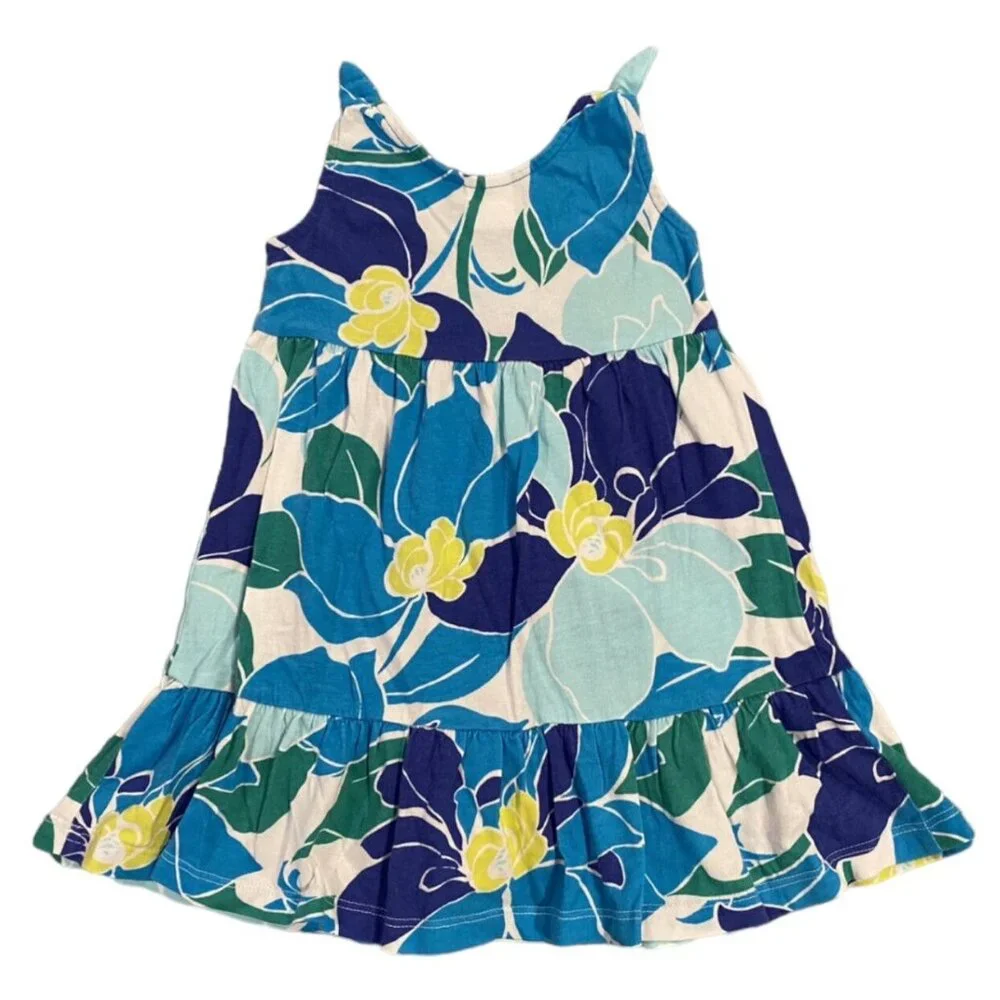 Gymboree 12-18m Blue Tropical Floral Print Dress